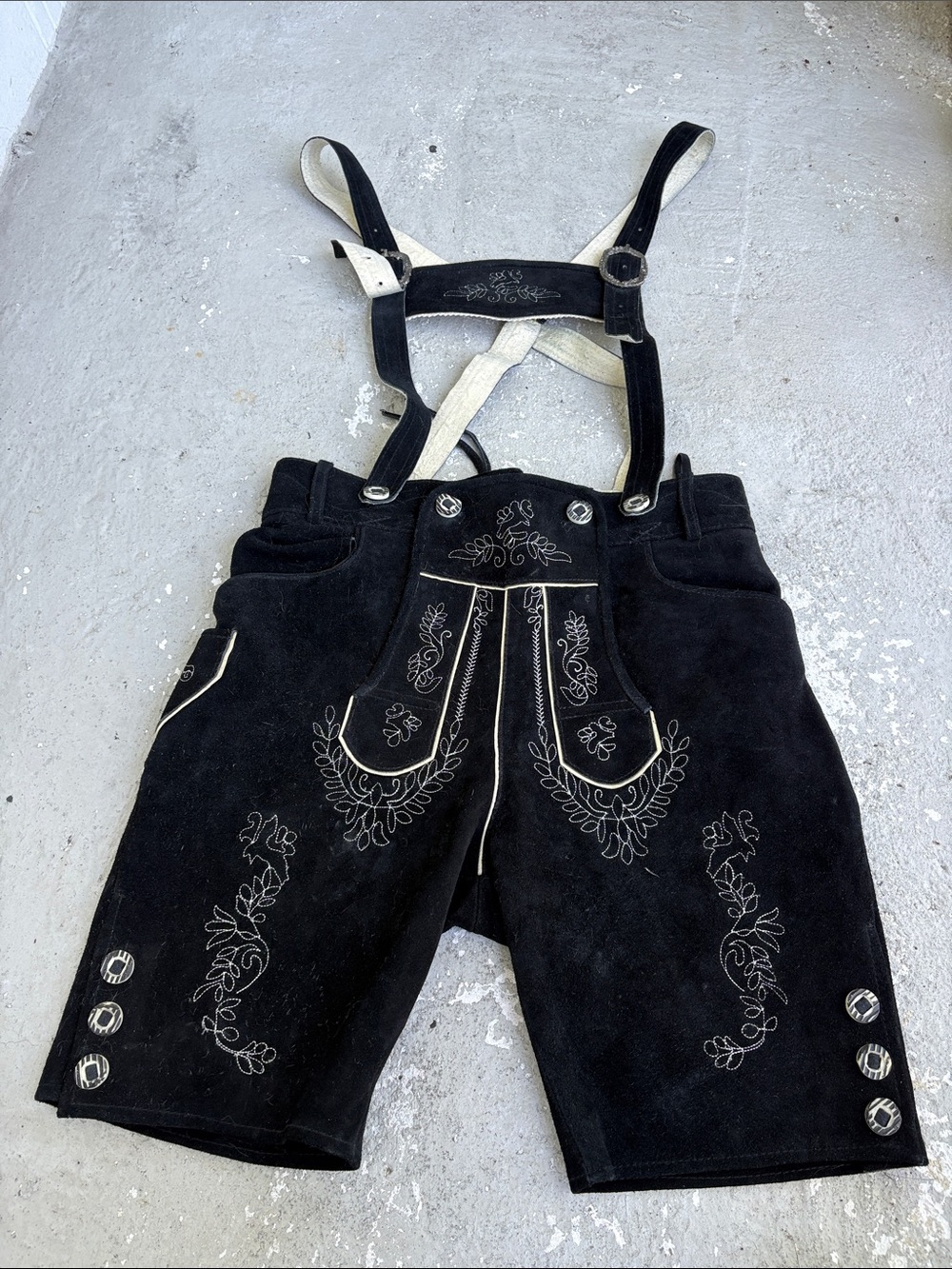 Landhause Bavarian leather/suede Trachten shorts